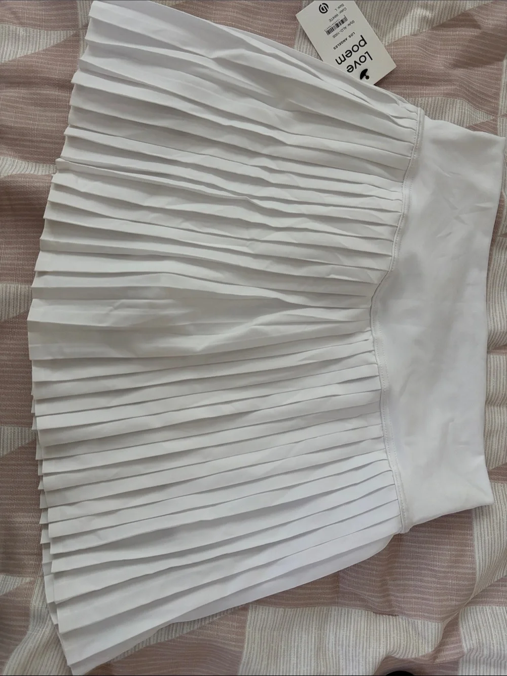 NWT Love Poem White Pleated Mini Skirt - Picture 4 of 4